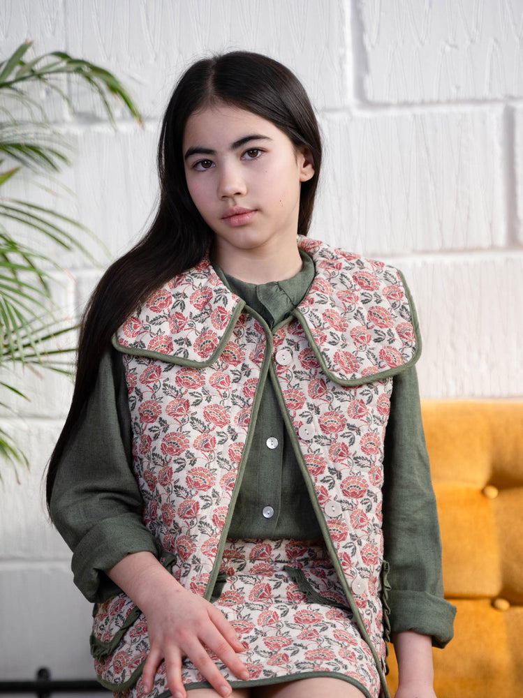 GIRLS BLOUSE - ZOE BLOUSE GREEN