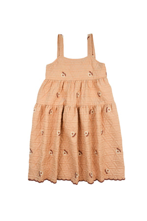 VINA PINAFORE  DRESS - CARAMEL DRESS