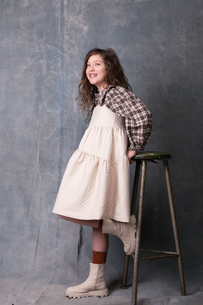 GIRS DRESS, LAILA IVORY - KOKORI Kids