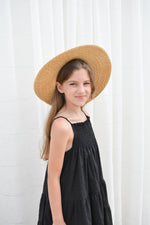 Girls Maxi Dress, Ege Pompom Black - KOKORI Kids